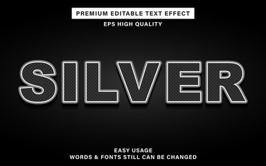 silver text effect