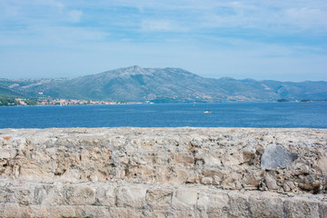 Fototapeta na wymiar View from Korcula Island Old Town, Croatia, Europe