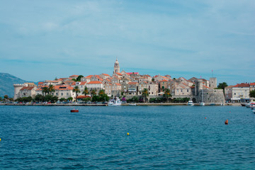 Fototapeta na wymiar Panoramic view of Korcula Island, Croatia, Europe