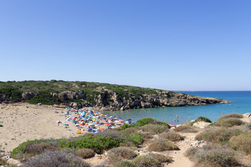 La spiaggia di Calamosche nella riserva naturale di Vendicari nella Sicilia orientale