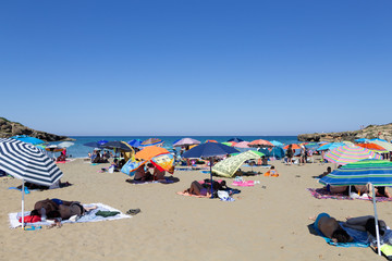 La spiaggia di Calamosche nella riserva naturale di Vendicari nella Sicilia orientale