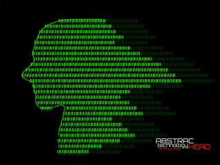 Artificial intelligence. Abstract human head barcode with binary code. Technology background