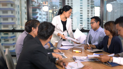 People discussing together in conference room