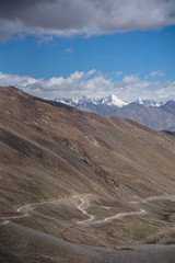 Fototapeta na wymiar Road in mountains Himalayas Leh Ladakh