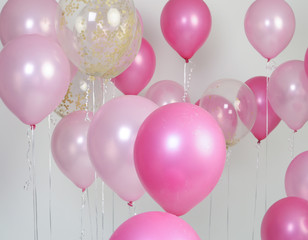 pink ballon for a baby showwer or birthday