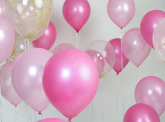 pink ballon for a baby showwer or birthday
