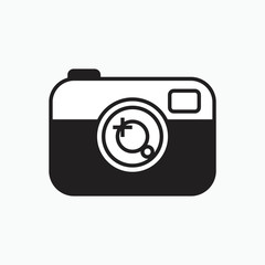 digital camera icon or logo isolated sign symbol vector illustration - Collection of high quality black style vector icons