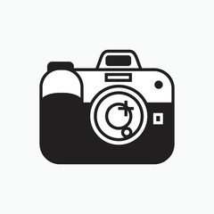 digital camera icon or logo isolated sign symbol vector illustration - Collection of high quality black style vector icons