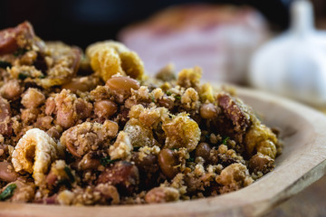 Beans with pork, called 