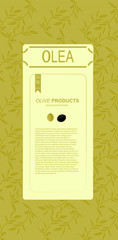 vector banner with olive branches and space for text. illustration for design for the festival of olives.