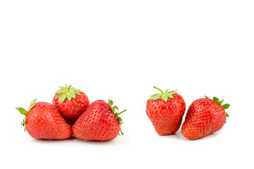 Strawberries on White Background
