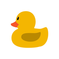 Isolated rubber duck vector illustration on white