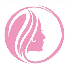 woman face logo. beauty logo designs template
