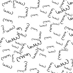 Seamless pattern with linear wavy stripes. Repeating background with waves. Stylish print.