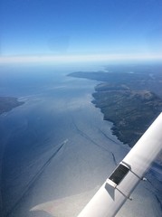 Wunderschönes Panorama von Kroatien aus dem Kleinflugzeug