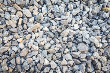 Gravel in garden background. texture of gravel stones on ground.