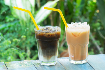 Thai Ice Coffee and Tea on the table