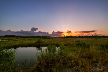 sunrise over the river