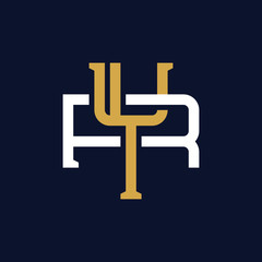 Initial Letter YR RY Monogram Logo Design