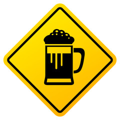 Beer served here vector sign