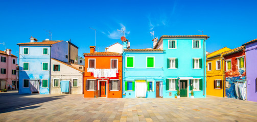 Colorful houses on Burano island, Venice, Italy