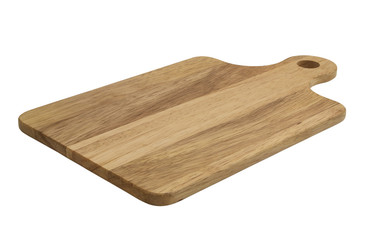 W0oden cutting board isolated on white