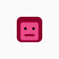 Robot head icon. Vector AI technology concept symbol or design element in flat style.
