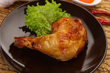 Roasted chicken leg