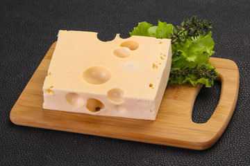 Maasdam cheese brick