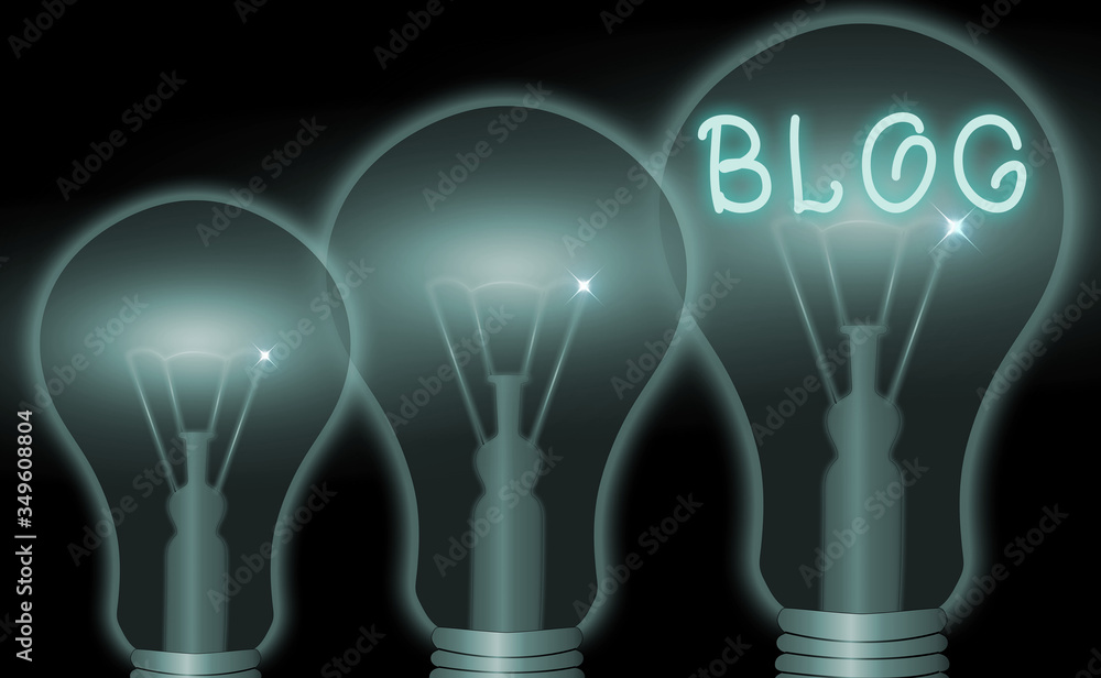 Poster text sign showing blog. business photo showcasing regularly updated website web page run by individu