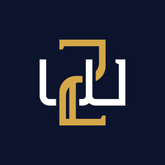 Initial Letter ZW WZ Monogram Logo Design