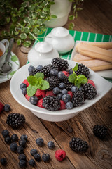 Mix of berries in a bowl.