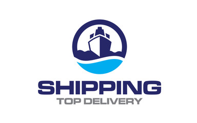 Fototapeta na wymiar Illustration logistics and ship express delivery logo design