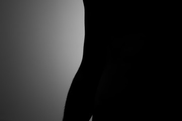 Arm silhouette shadows light black dark