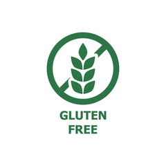 Gluten free icon vector illustration isolated on white.