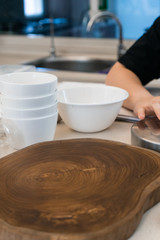 hands on kitchen table