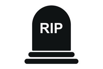 rip icon. death icon vector illustration 