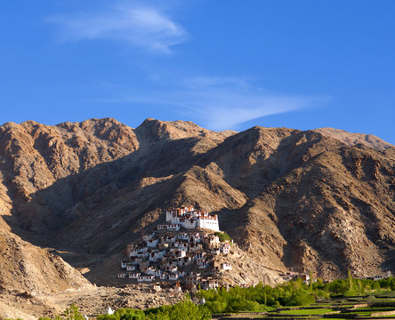 Chemrey Monastery in Nubra valley, Ladakh, Jammu and Kashmir state of India. It is a Buddhist monastery, approximately 40 kilometres east of Leh and belongs to the Drugpa monastic order