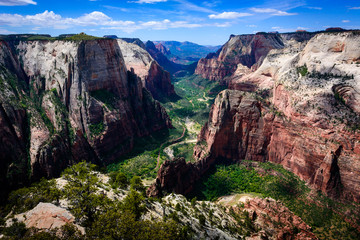 Zion canyon and Angel landing point