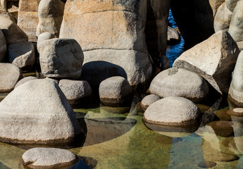 Boulder Filled Pool at Sand Harbor, Lake Tahoe, Nevada, USA