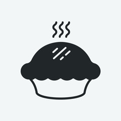 vector illustration of a pastry pie