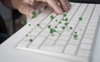 Covid-19 on the street. 3d rendering. 3d illustration