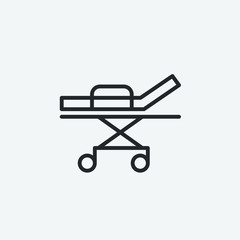 stretcher bed vector icon illustration sign