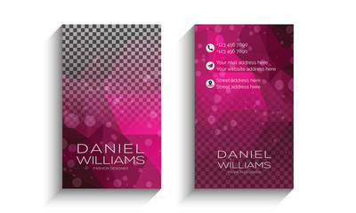 Print ready fashion business card design with bleed and safety. 