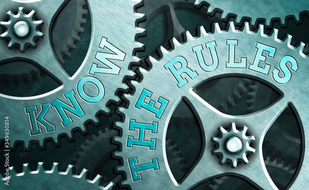 Poster handwriting text know the rules. conceptual photo set explicit or regulation principles governing co