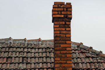 Naklejka premium old brick chimney