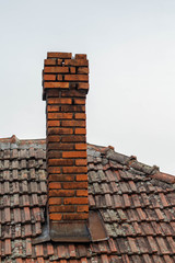 old brick chimney