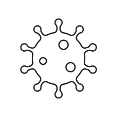 Vecton virus icon isolated on white background.