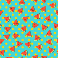 Fun watermelon seamless pattern