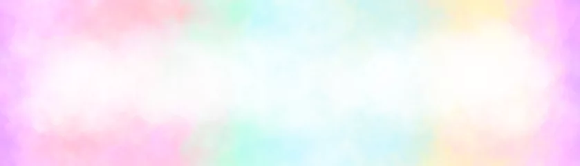 Deurstickers Meisjeskamer Banner schittering abstracte textuur. Pastelkleur achtergrond vervagen. Regenboog kleur voor de kleurovergang. Ombre meisjesachtige prinsessenstijl